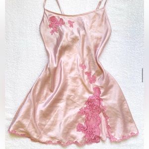 Rare Silk Pink Barbie Victoria Secret Slip Dress - image 1